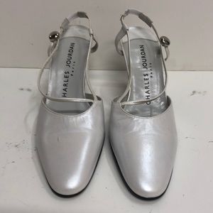 Charles Jourdan Made in Italy White Leather Pump